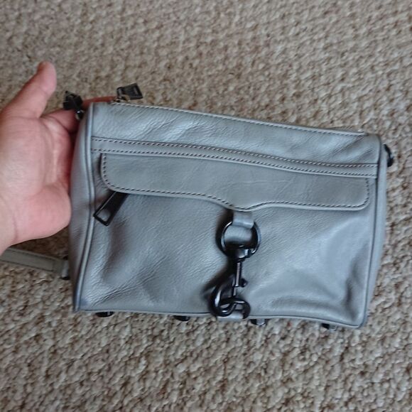 Rebecca Minkoff Grey M.A.C Studded Crossbody Bag - Picture 3 of 12